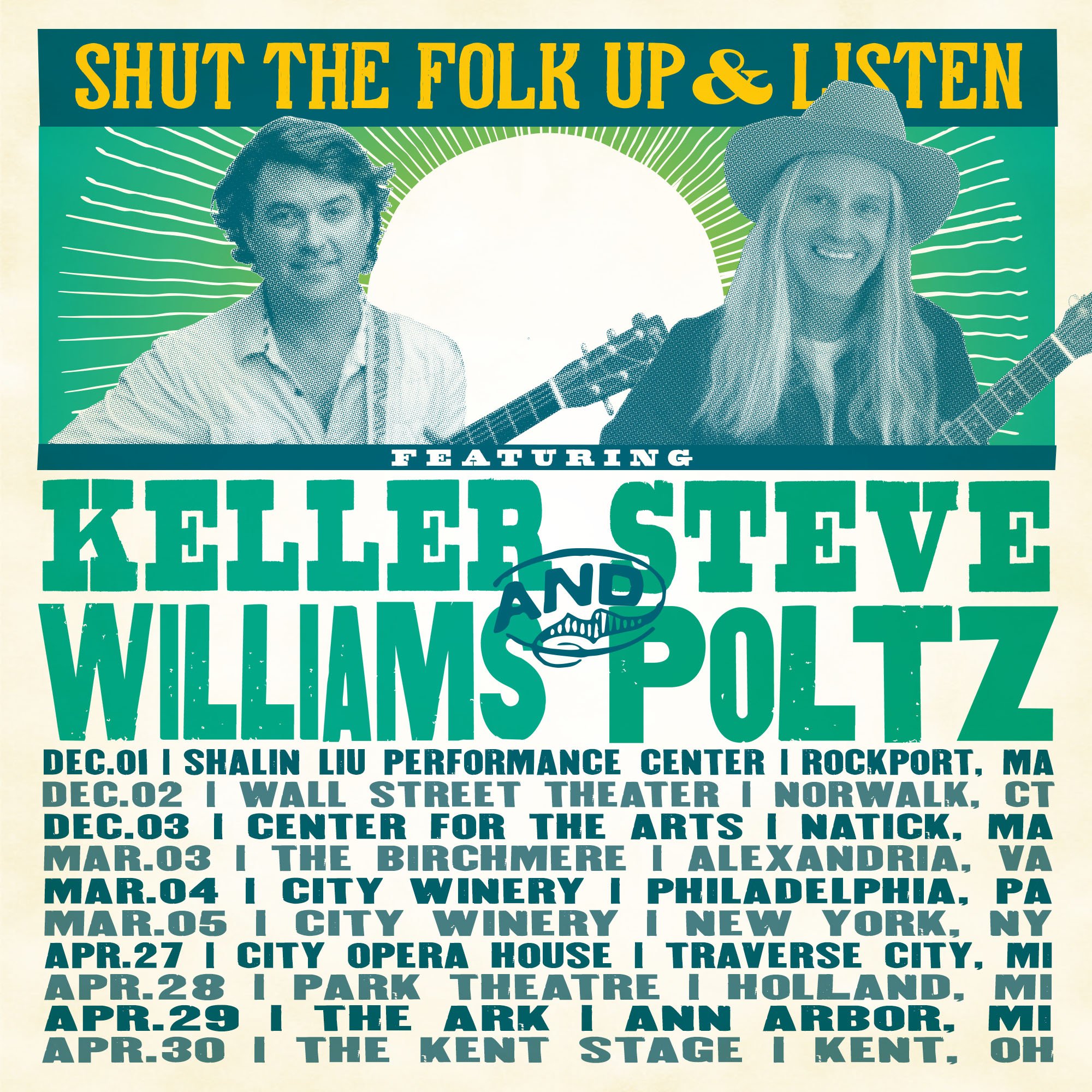 Steve Poltz and Keller Williams - Shut The Folk up and Listen Tour 2023