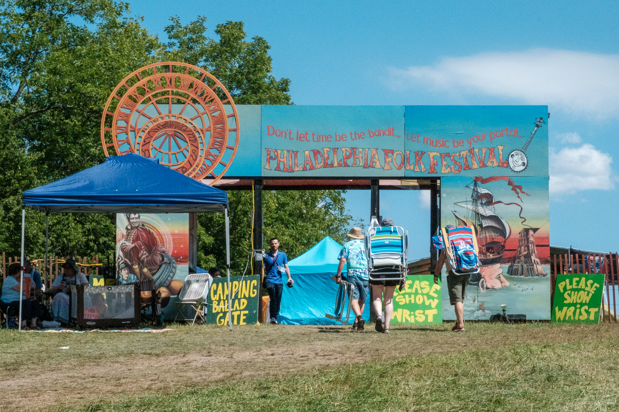 63rd annual Philadelphia Folk Festival camping gate (Shaun R. Smith/The High Note).