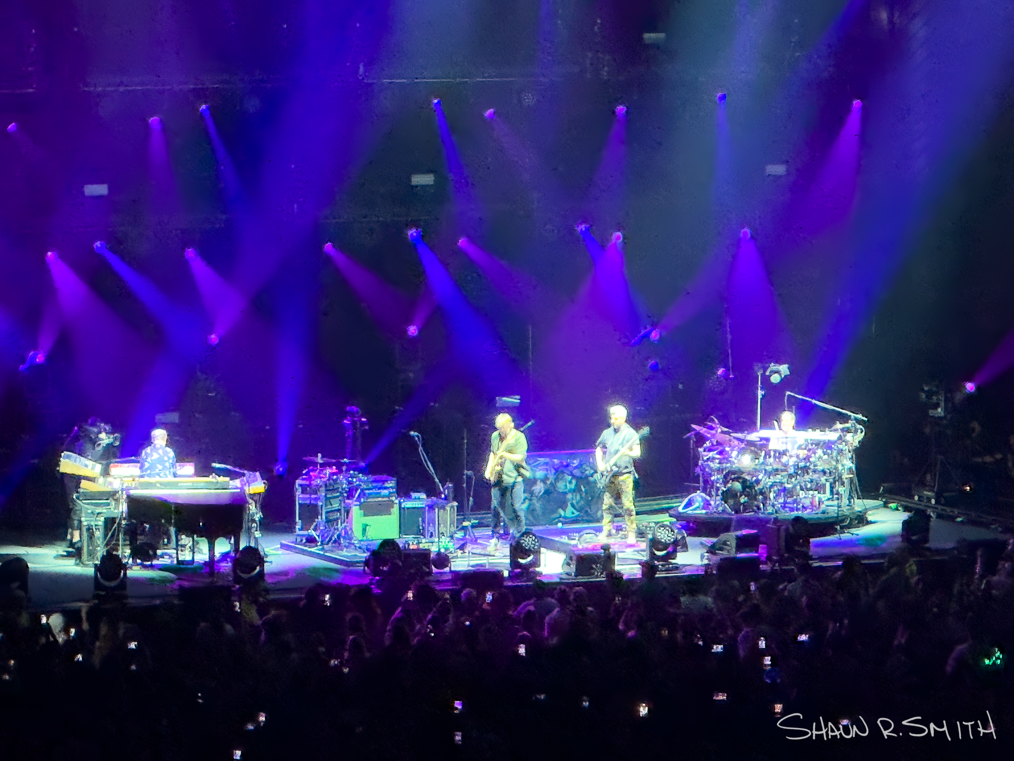 Trey Anastasio and Mike Gordon of Phish bounce on trampolines during "You Enjoy Myself" Sunday, Oct. 4, 2026 at Boardwalk Hall, Atlantic City, NJ (Shaun R. Smith/ The High Note).