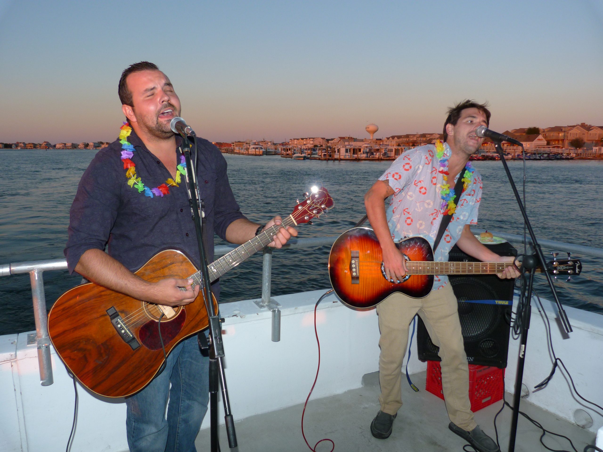 Steve Mullary of Deptford, N.J. and bassist Mike Barnes of Philadelphia by way of Ocean City perform during the Faces 4 Autism benefit cruise Sept. 6, 2013 in Margate. (Photo Shaun Smith)