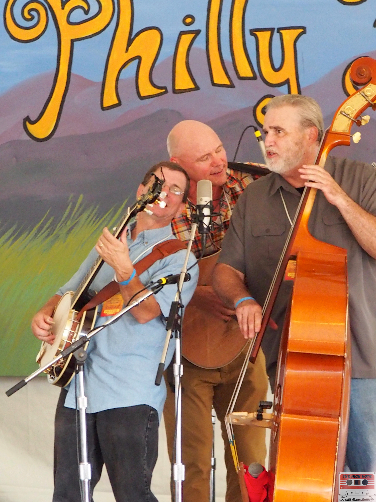 The Jersey Corn Pickers jam on the Lobby Tent Stage.
