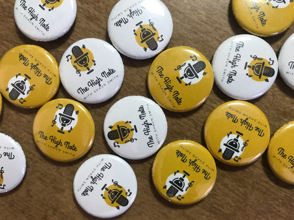 The High Note Yellow and White buttons