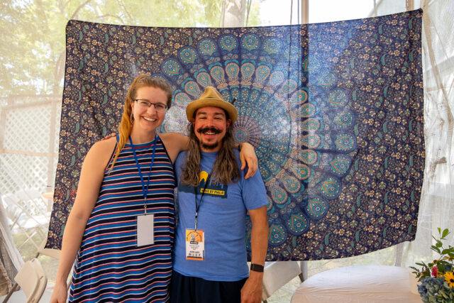 Shanna In A Dress and Shaun In A Hat at the 61st annual Philadelphia Folk Festival