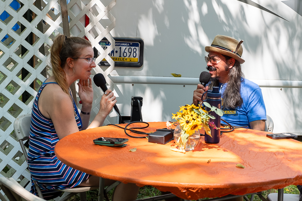 Shanna In A Dress and Shaun Smith at the 61st annual Philadelphia Folk Festival