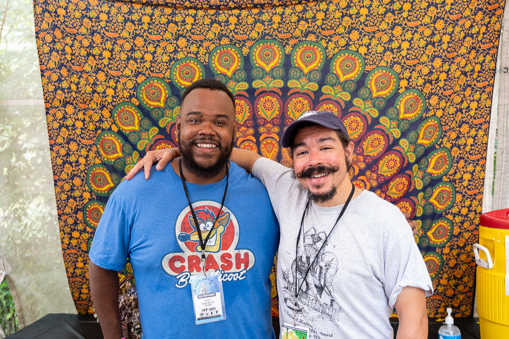 Brian Walker of A Day Without Love and Shaun Smith from The High Note at the 61st annual Philadelphia Folk Festival.